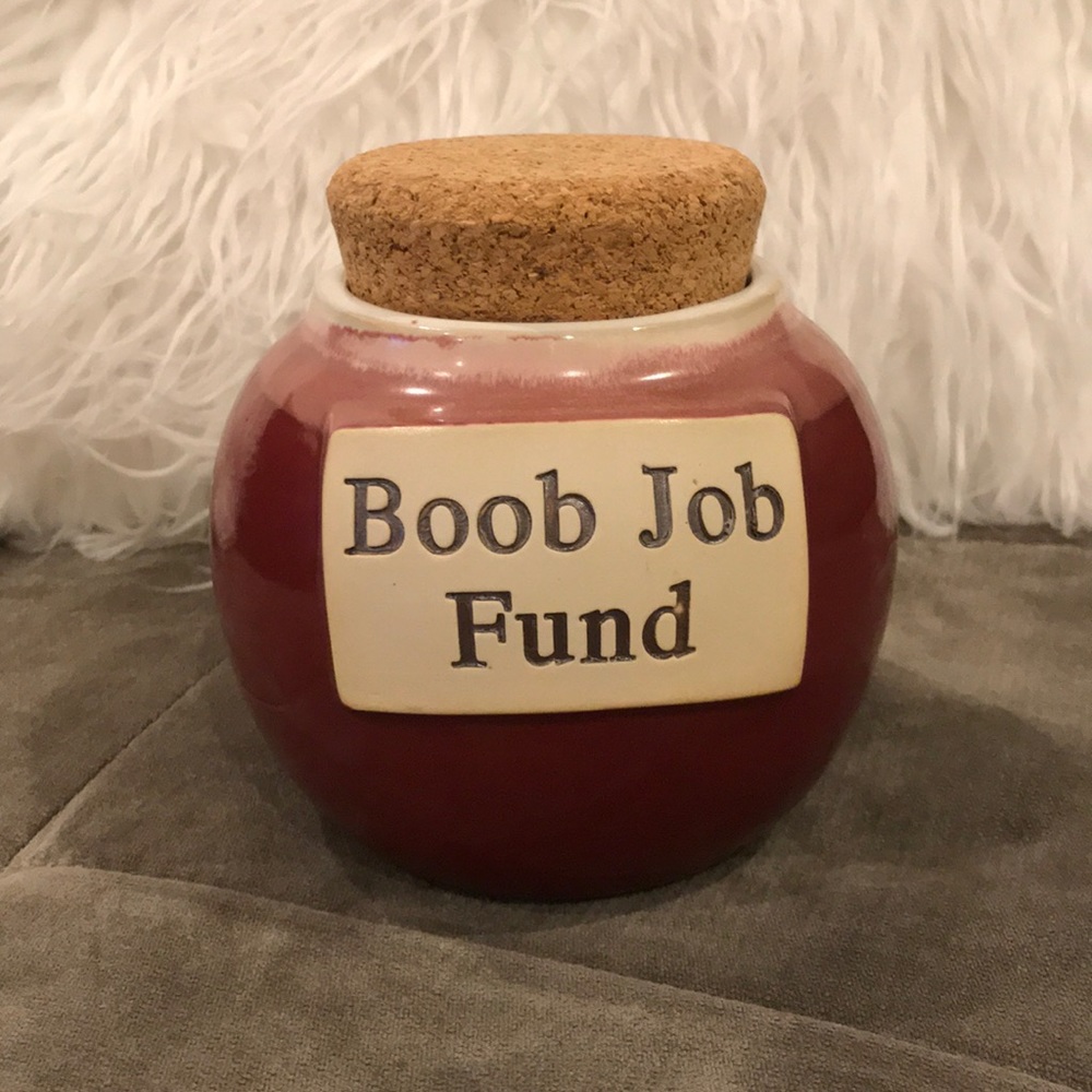“Boob Job Fund” novelty jar